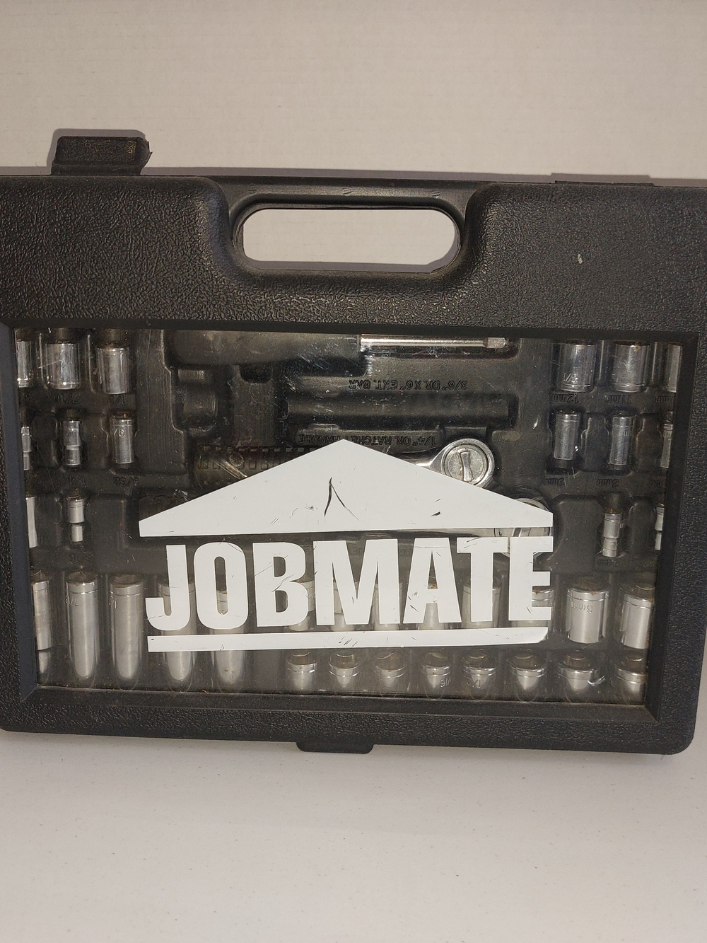 Black Socket and Wrench Set Case - Portable Home Tool Organizer